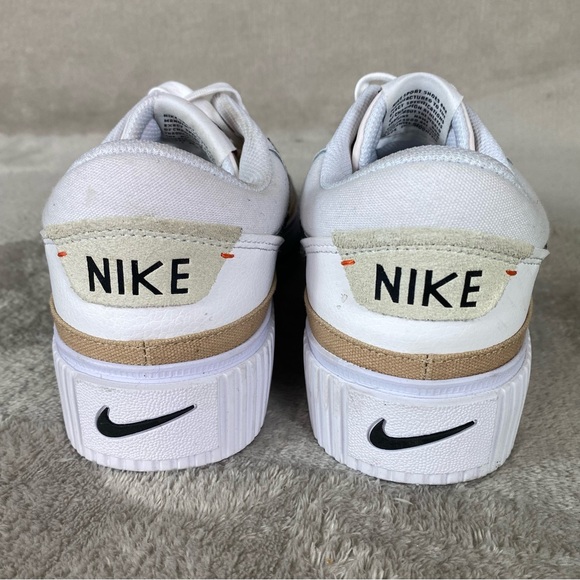 Nike Court Legacy Lift Shoes Womens Size 11 White Black Leather Sneakers NEW - Picture 7 of 10